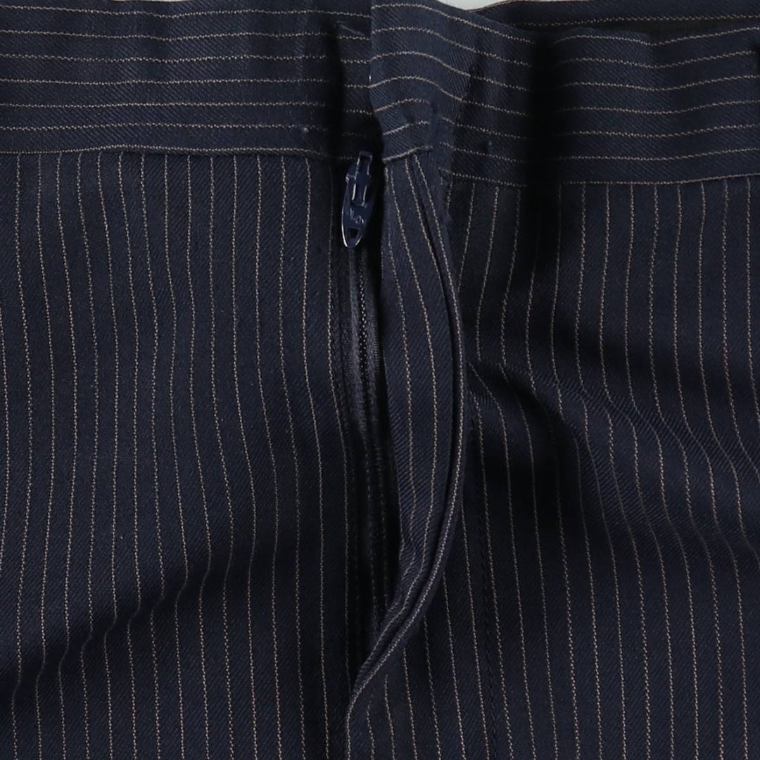 90'S Vintage Striped Slacks, Men's Size W33 unclear navy blue type Vintage Second Hand