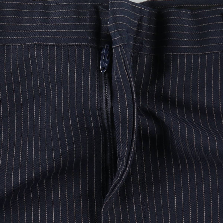 90'S Vintage Striped Slacks, Men's Size W33 unclear navy blue type Vintage Second Hand