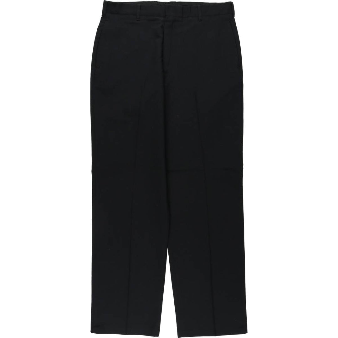 1990'S US Military Issue Poly/Wool Pants, Made in USA, Size 34R (Men's W34 equivalent), Vintage polyester black type Vintage Second Hand