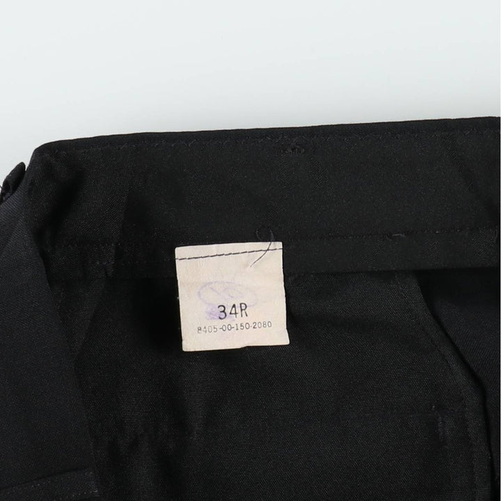 1990'S US Military Issue Poly/Wool Pants, Made in USA, Size 34R (Men's W34 equivalent), Vintage polyester black type Vintage Second Hand