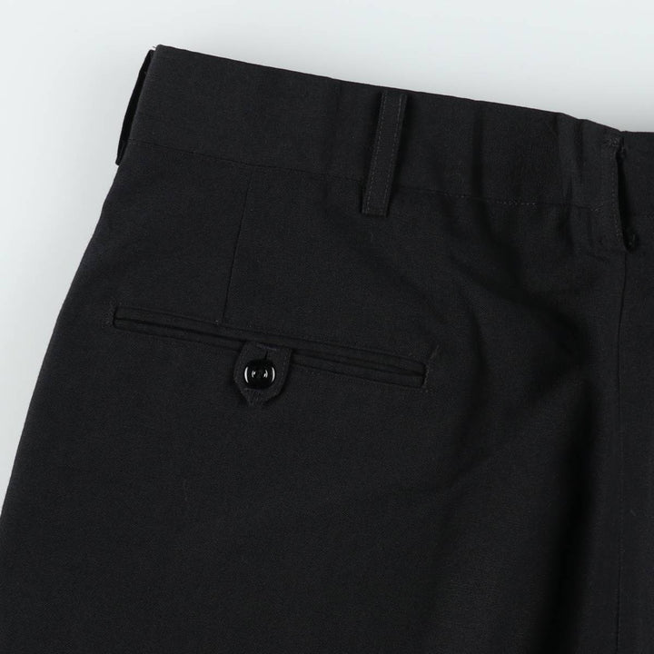 1990'S US Military Issue Poly/Wool Pants, Made in USA, Size 34R (Men's W34 equivalent), Vintage polyester black type Vintage Second Hand