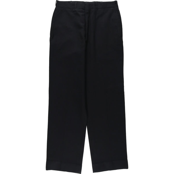 1970'S US Military Issue Wool Trousers, Made in USA, Size 30R (Men's W30 equivalent), Vintage wool Navy blue Vintage Second Hand