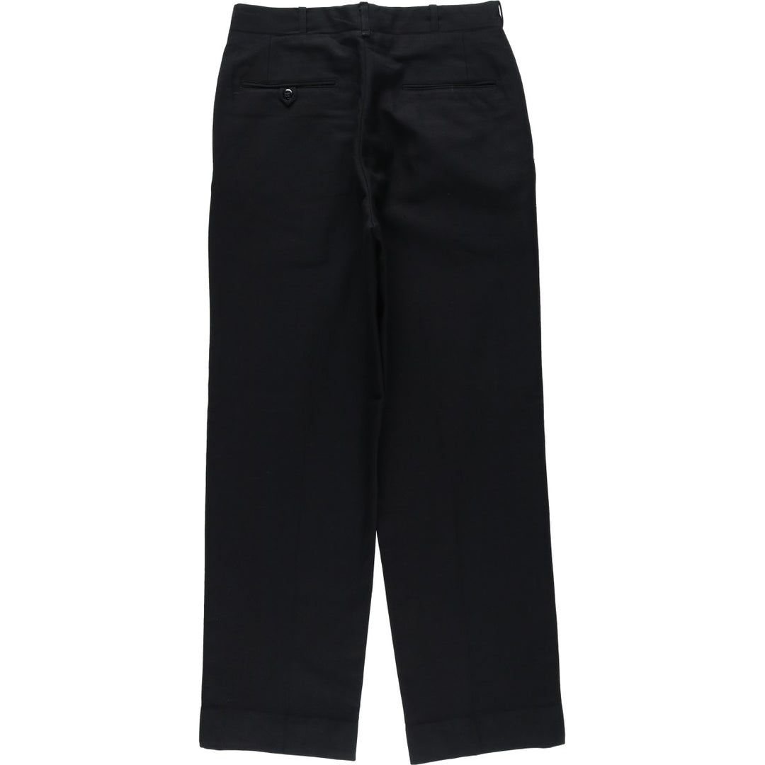 1970'S US Military Issue Wool Trousers, Made in USA, Size 30R (Men's W30 equivalent), Vintage wool Navy blue Vintage Second Hand