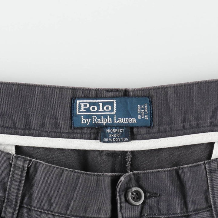 Ralph Lauren POLO by Ralph Lauren PROSPECT SHORT Chino Shorts, Men's W36 (approx.) cotton gray type Vintage Second Hand