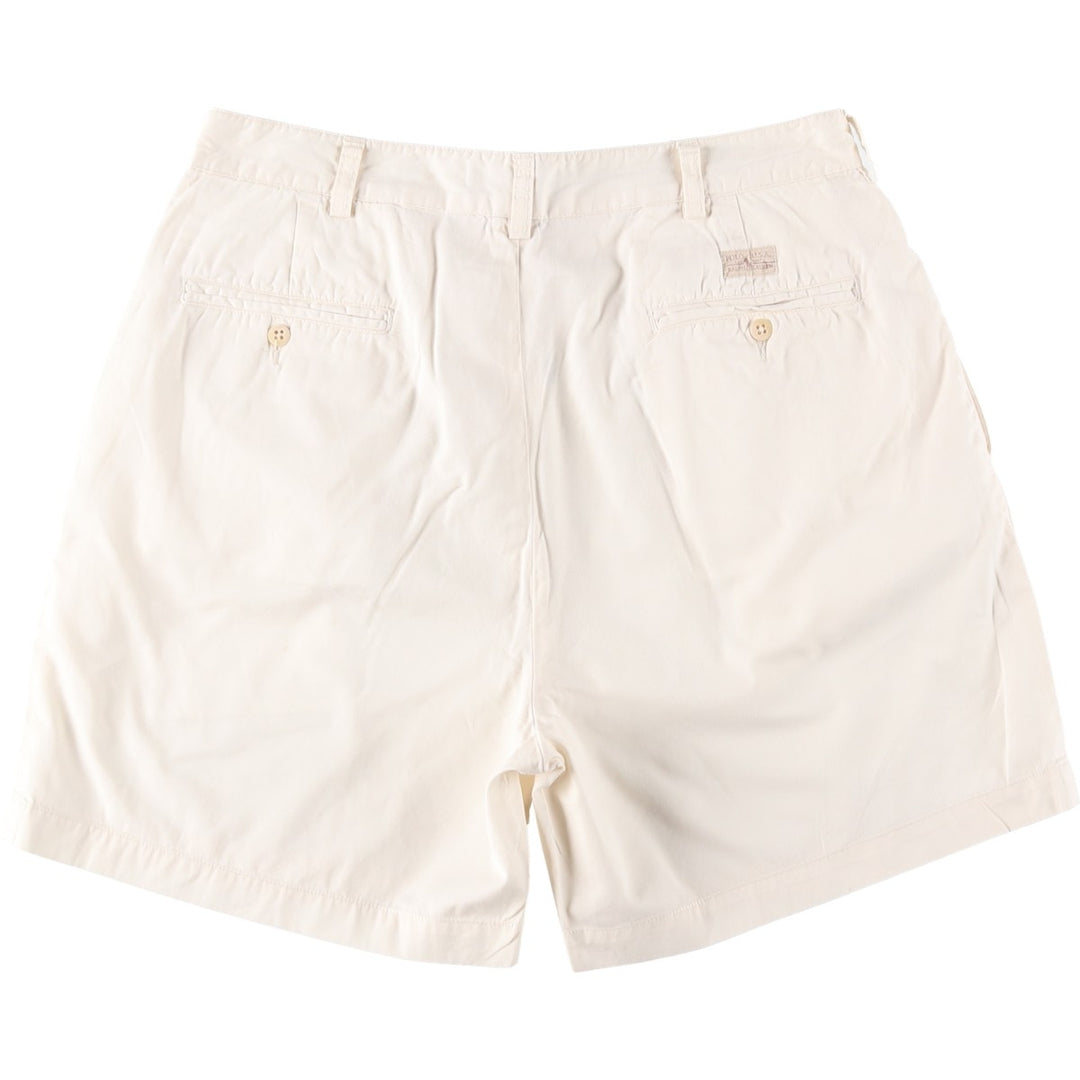 Ralph Lauren POLO by Ralph Lauren Two-pleat Chino Shorts Shorts Men's W33 equivalent cotton white type Vintage Second Hand