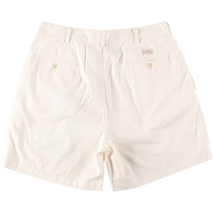 Ralph Lauren POLO by Ralph Lauren Two-pleat Chino Shorts Shorts Men's W33 equivalent cotton white type Vintage Second Hand
