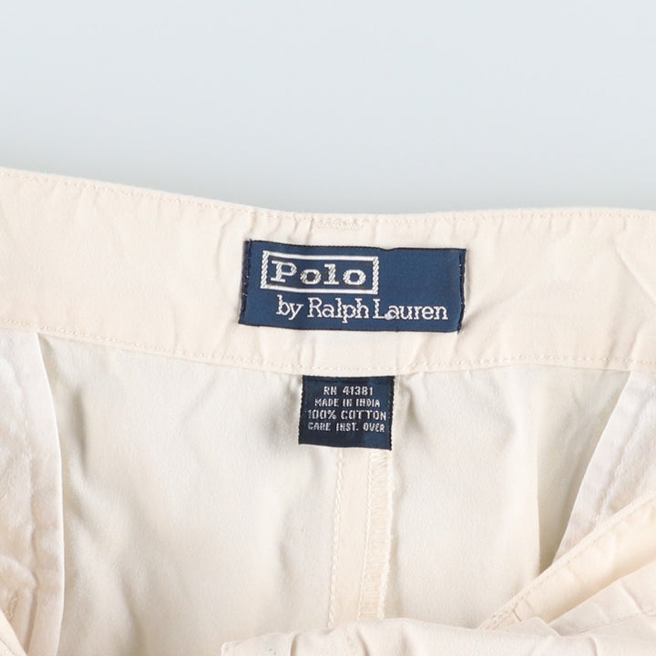 Ralph Lauren POLO by Ralph Lauren Two-pleat Chino Shorts Shorts Men's W33 equivalent cotton white type Vintage Second Hand