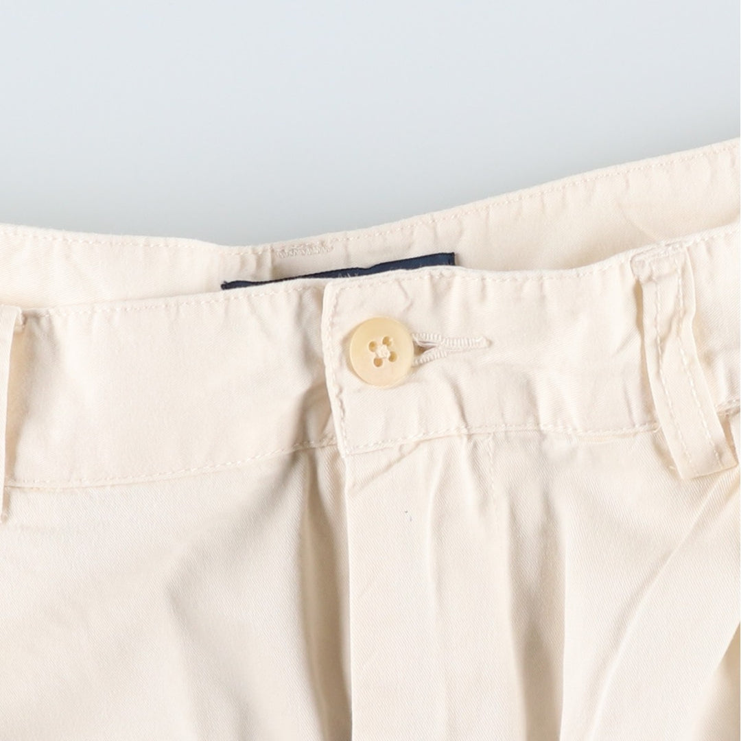 Ralph Lauren POLO by Ralph Lauren Two-pleat Chino Shorts Shorts Men's W33 equivalent cotton white type Vintage Second Hand
