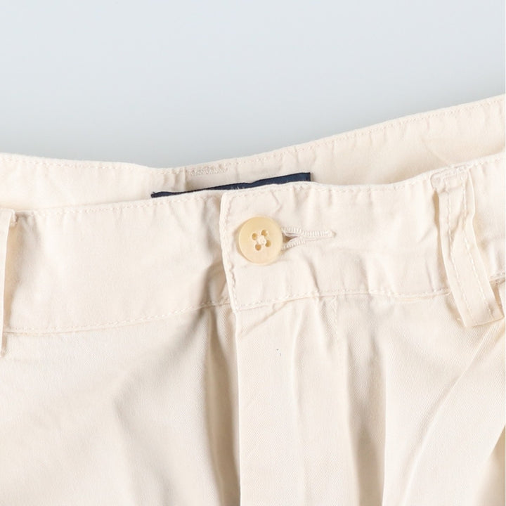 Ralph Lauren POLO by Ralph Lauren Two-pleat Chino Shorts Shorts Men's W33 equivalent cotton white type Vintage Second Hand