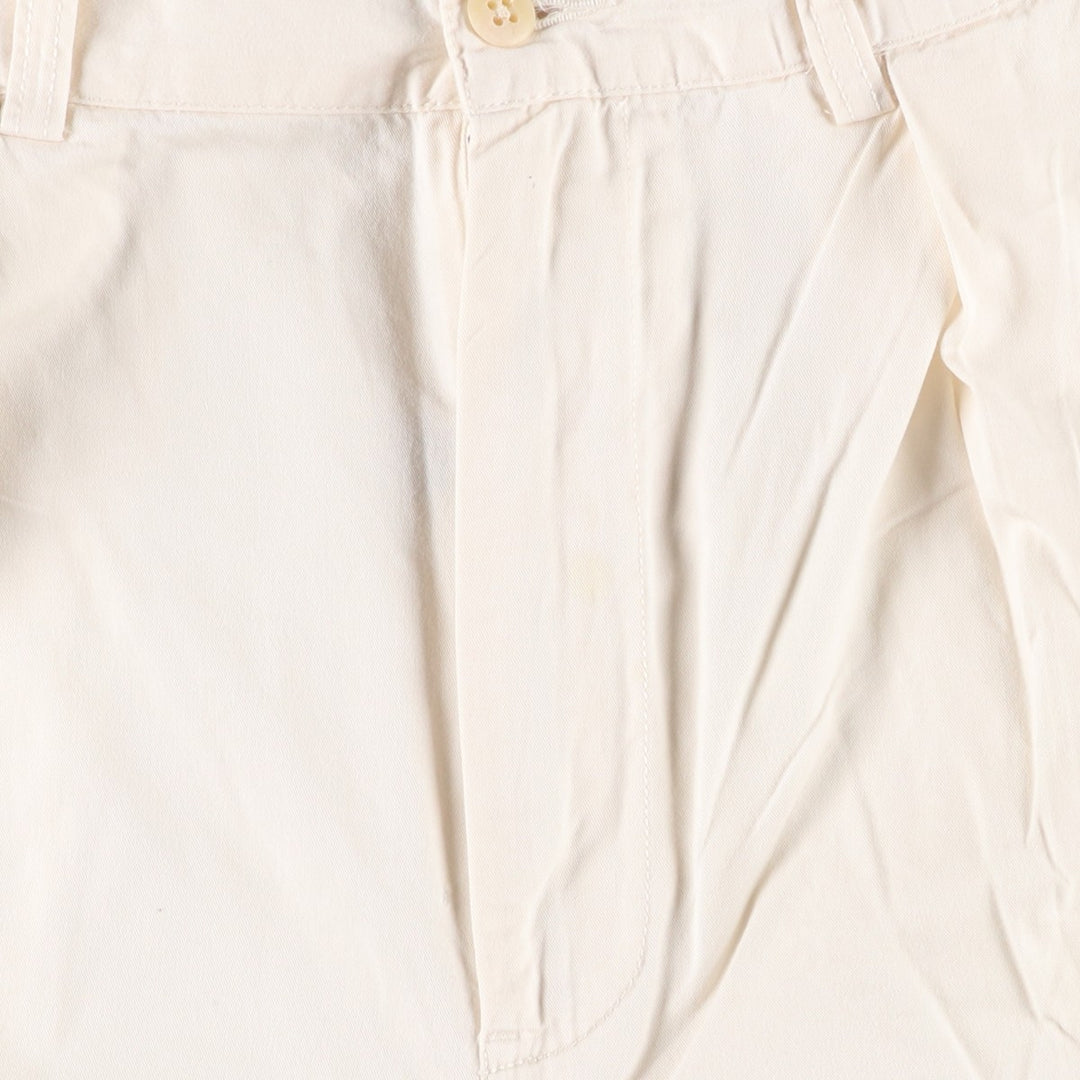 Ralph Lauren POLO by Ralph Lauren Two-pleat Chino Shorts Shorts Men's W33 equivalent cotton white type Vintage Second Hand