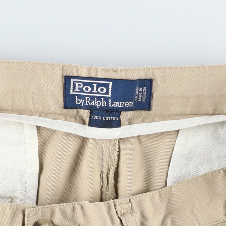 Ralph Lauren POLO by Ralph Lauren Chino Shorts, Men's W36 (approx.), Wide-legged Shorts cotton Beige type Vintage Second Hand