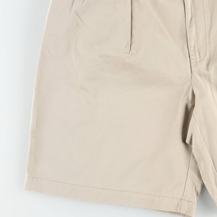 Ralph Lauren POLO by Ralph Lauren TYLER SHORT Two-Pleat Chino Shorts, Men's Size W36 (approx.) cotton Beige type Vintage Second Hand