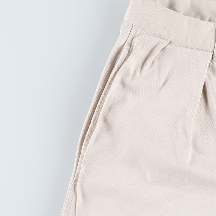 Ralph Lauren POLO by Ralph Lauren Two-pleat Chino Shorts, Men's Size W34 cotton ivory Vintage Second Hand