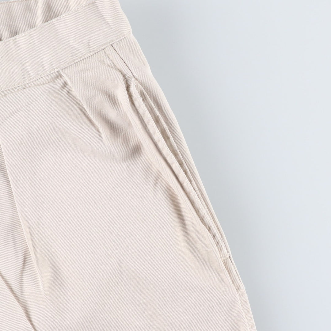 Ralph Lauren POLO by Ralph Lauren Two-pleat Chino Shorts, Men's Size W34 cotton ivory Vintage Second Hand