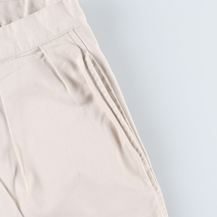 Ralph Lauren POLO by Ralph Lauren Two-pleat Chino Shorts, Men's Size W34 cotton ivory Vintage Second Hand
