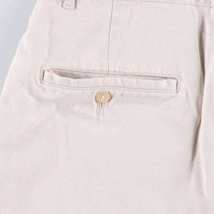 Ralph Lauren POLO by Ralph Lauren Two-pleat Chino Shorts, Men's Size W34 cotton ivory Vintage Second Hand