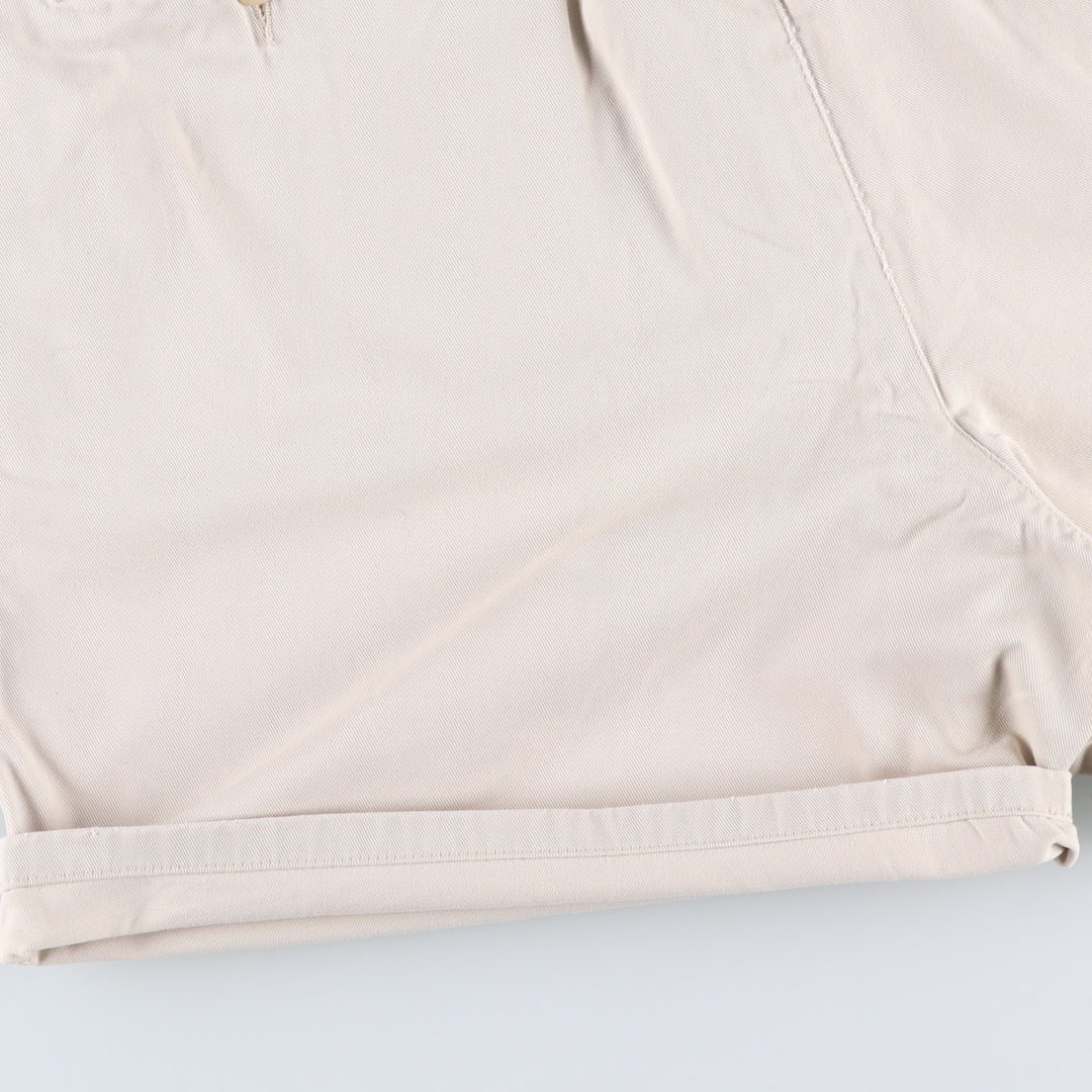 Ralph Lauren POLO by Ralph Lauren Two-pleat Chino Shorts, Men's Size W34 cotton ivory Vintage Second Hand