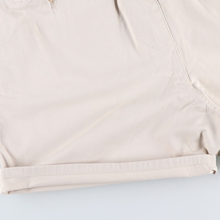 Ralph Lauren POLO by Ralph Lauren Two-pleat Chino Shorts, Men's Size W34 cotton ivory Vintage Second Hand
