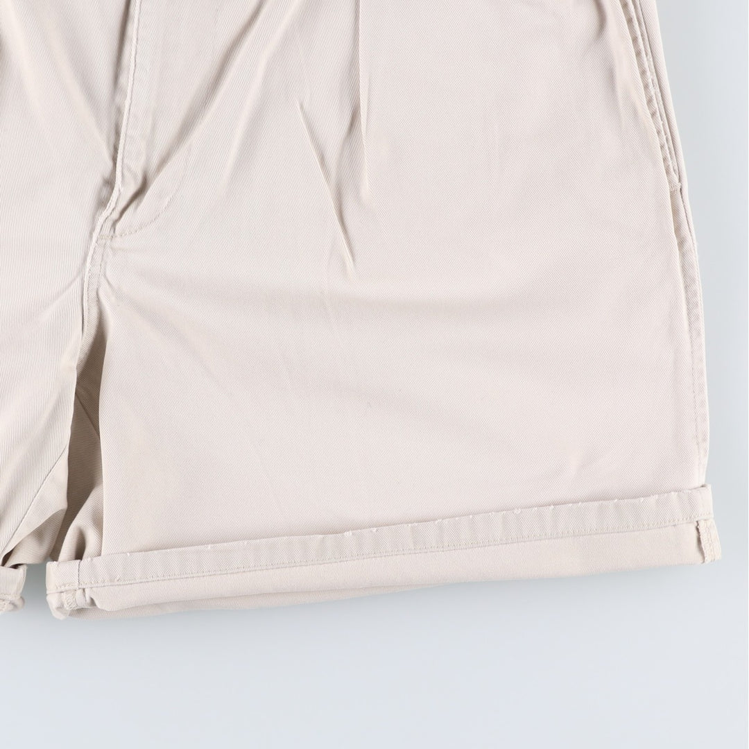 Ralph Lauren POLO by Ralph Lauren Two-pleat Chino Shorts, Men's Size W34 cotton ivory Vintage Second Hand