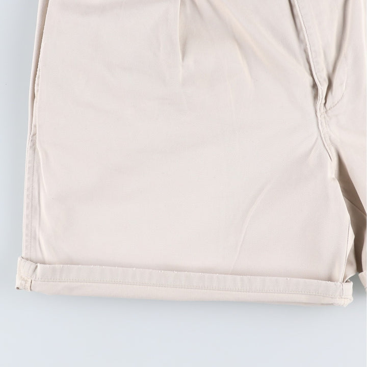 Ralph Lauren POLO by Ralph Lauren Two-pleat Chino Shorts, Men's Size W34 cotton ivory Vintage Second Hand