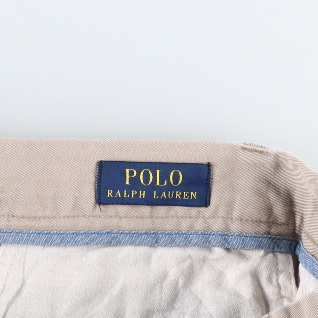 Ralph Lauren POLO RALPH LAUREN CUSTOM FIT Two-Pleat Chino Shorts, Men's Size W33 (approx.) cotton Beige type Vintage Second Hand