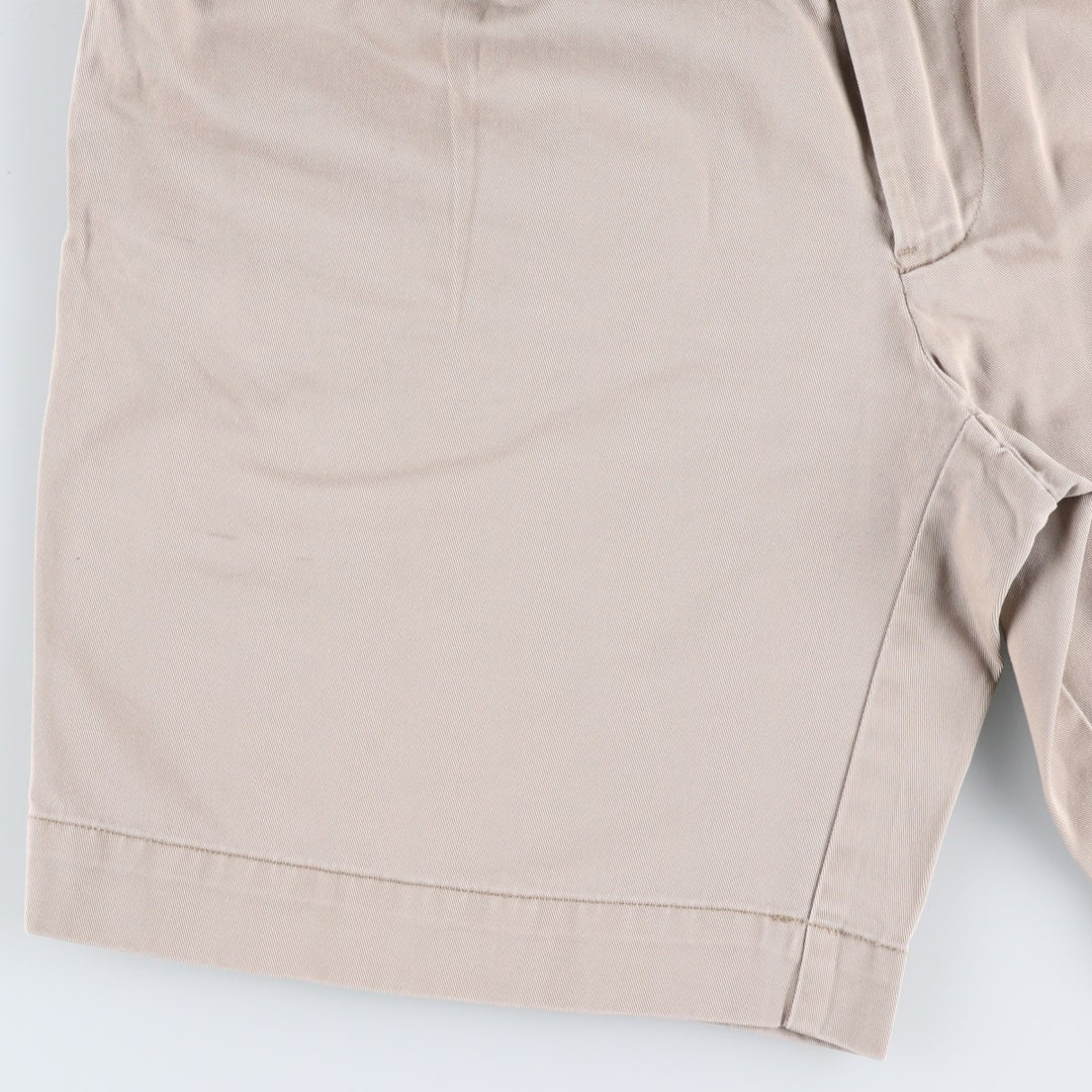 Ralph Lauren POLO RALPH LAUREN CUSTOM FIT Two-Pleat Chino Shorts, Men's Size W33 (approx.) cotton Beige type Vintage Second Hand