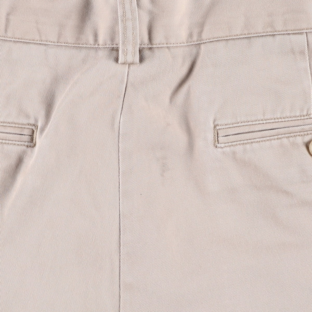 Ralph Lauren POLO RALPH LAUREN CUSTOM FIT Two-Pleat Chino Shorts, Men's Size W33 (approx.) cotton Beige type Vintage Second Hand