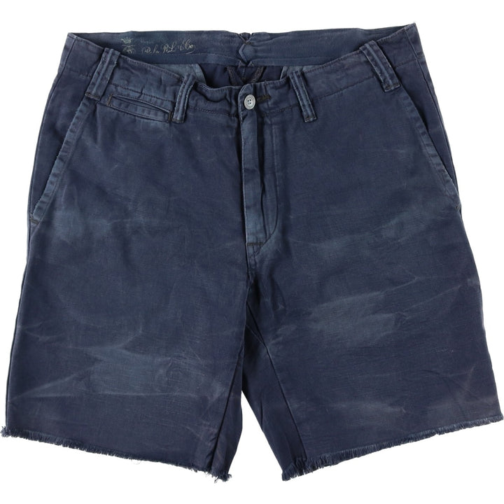 Ralph Lauren POLO RALPH LAUREN STRAIGHT FIT Chino Shorts, Men's Size W34 (approx.) cotton navy blue type Vintage Second Hand