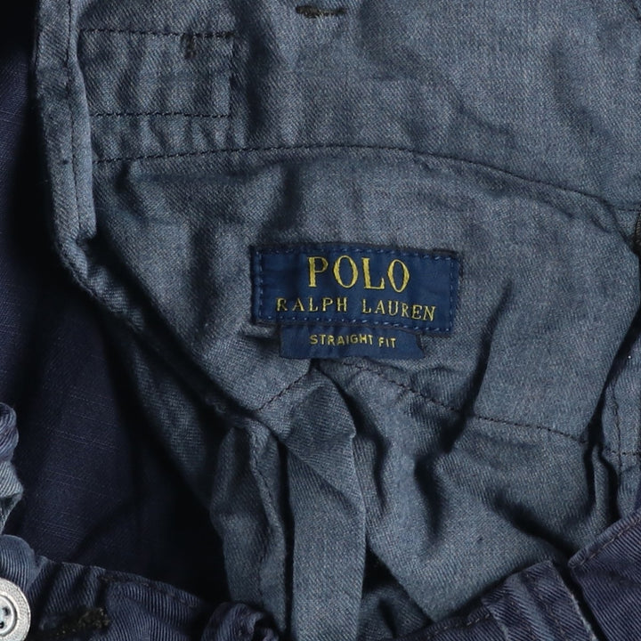 Ralph Lauren POLO RALPH LAUREN STRAIGHT FIT Chino Shorts, Men's Size W34 (approx.) cotton navy blue type Vintage Second Hand