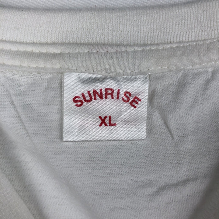 90'S SUNRISE Creazione di Adamo (The Creation of Adam) Art T-shirt, Men's XL equivalent, Vintage cotton white type Vintage Second Hand