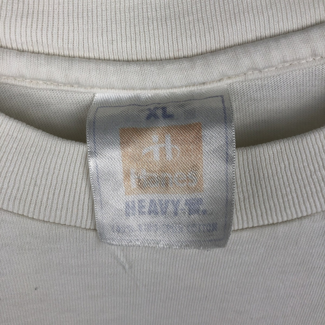 90'S Hanes Heavyweight Art T-Shirt, Men's XL equivalent, Vintage cotton white type Vintage Second Hand