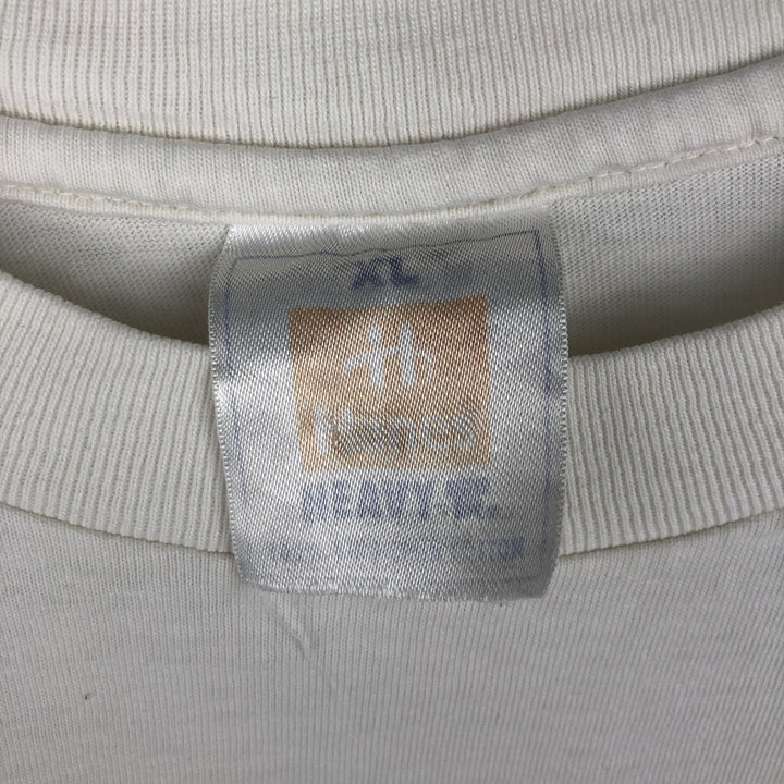 90'S Hanes Heavyweight Art T-Shirt, Men's XL equivalent, Vintage cotton white type Vintage Second Hand