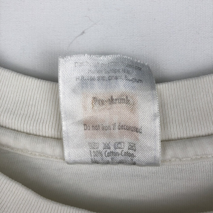 90'S Hanes Heavyweight Art T-Shirt, Men's XL equivalent, Vintage cotton white type Vintage Second Hand