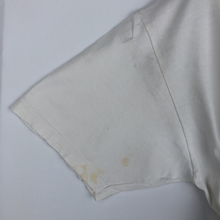 90'S Hanes Heavyweight Art T-Shirt, Men's XL equivalent, Vintage cotton white type Vintage Second Hand