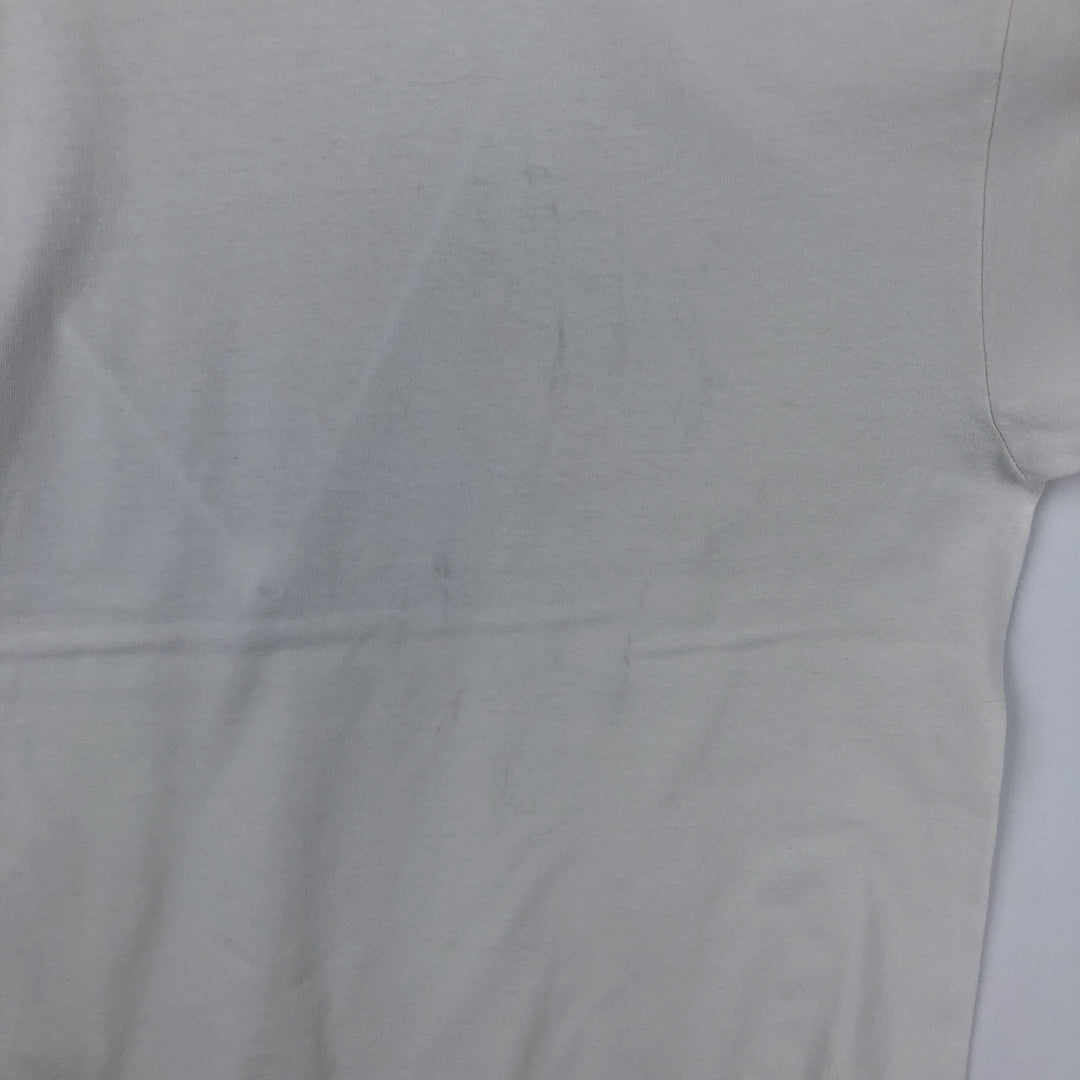 90'S Hanes Heavyweight Art T-Shirt, Men's XL equivalent, Vintage cotton white type Vintage Second Hand