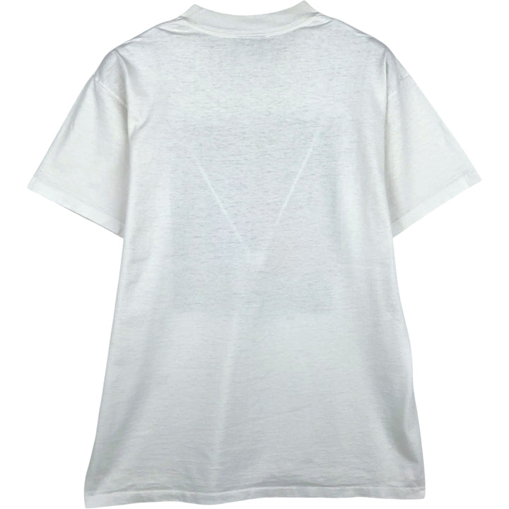 90'S ONEITA ONE PLANET ONE PEOPLE Art T-shirt, Men's Size L (approx.), Vintage cotton white type Vintage Second Hand