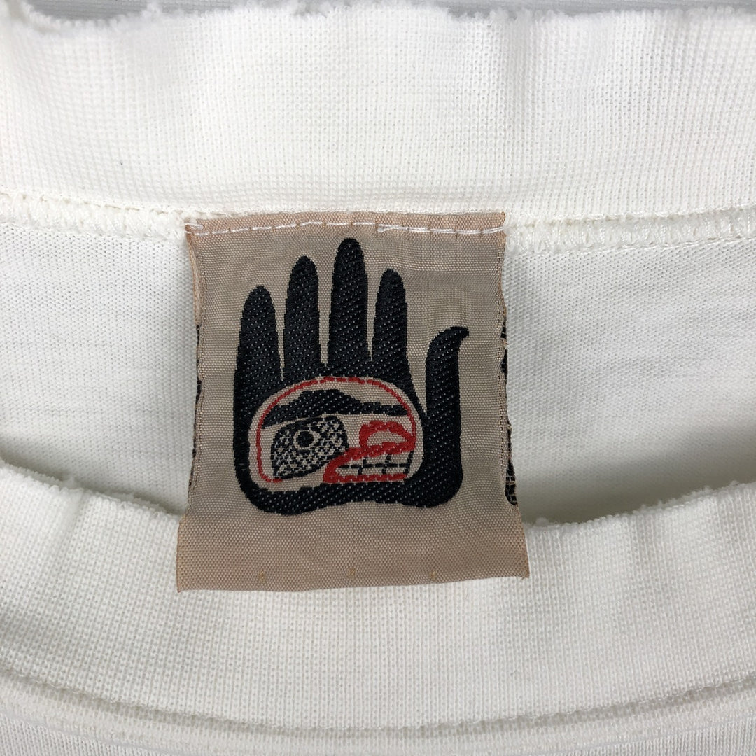 90'S J.DAVID Art T-shirt, Made in Canada, Men's Size L (approx.), Vintage cotton white type Vintage Second Hand