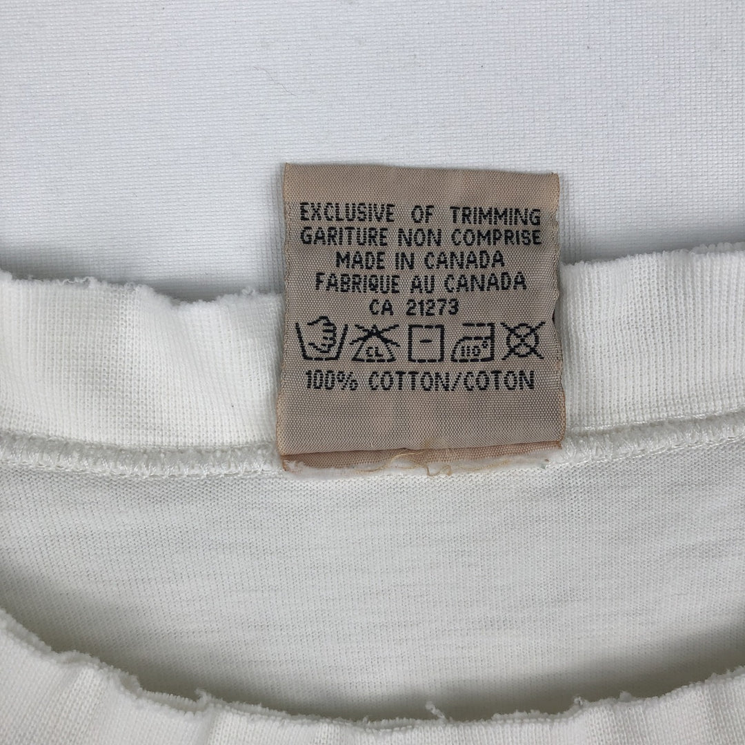 90'S J.DAVID Art T-shirt, Made in Canada, Men's Size L (approx.), Vintage cotton white type Vintage Second Hand