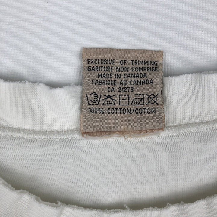 90'S J.DAVID Art T-shirt, Made in Canada, Men's Size L (approx.), Vintage cotton white type Vintage Second Hand