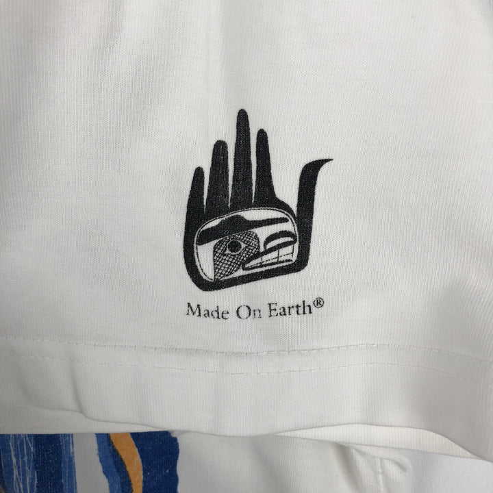 90'S J.DAVID Art T-shirt, Made in Canada, Men's Size L (approx.), Vintage cotton white type Vintage Second Hand