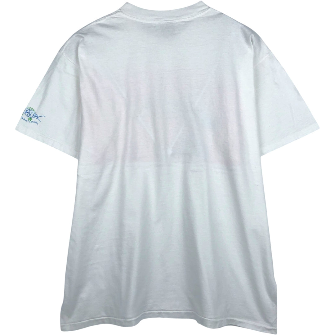 90'S ONEITA Elegant blenny Art T-shirt, Men's XL equivalent, Vintage cotton white type Vintage Second Hand