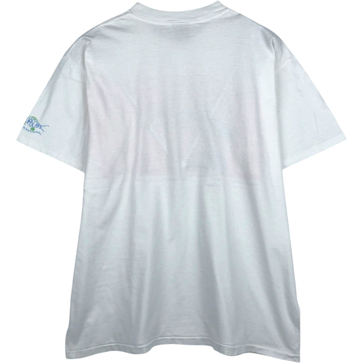 90'S ONEITA Elegant blenny Art T-shirt, Men's XL equivalent, Vintage cotton white type Vintage Second Hand
