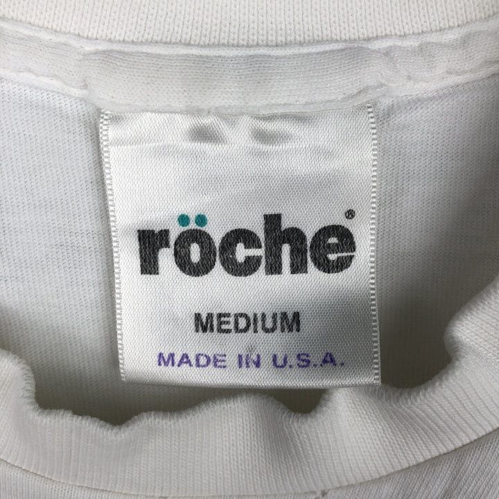 90'S Roche Art T-shirt, Made in USA, Men's Size M (approx.), Vintage cotton white type Vintage Second Hand