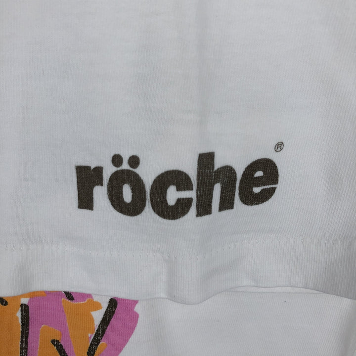 90'S Roche Art T-shirt, Made in USA, Men's Size M (approx.), Vintage cotton white type Vintage Second Hand