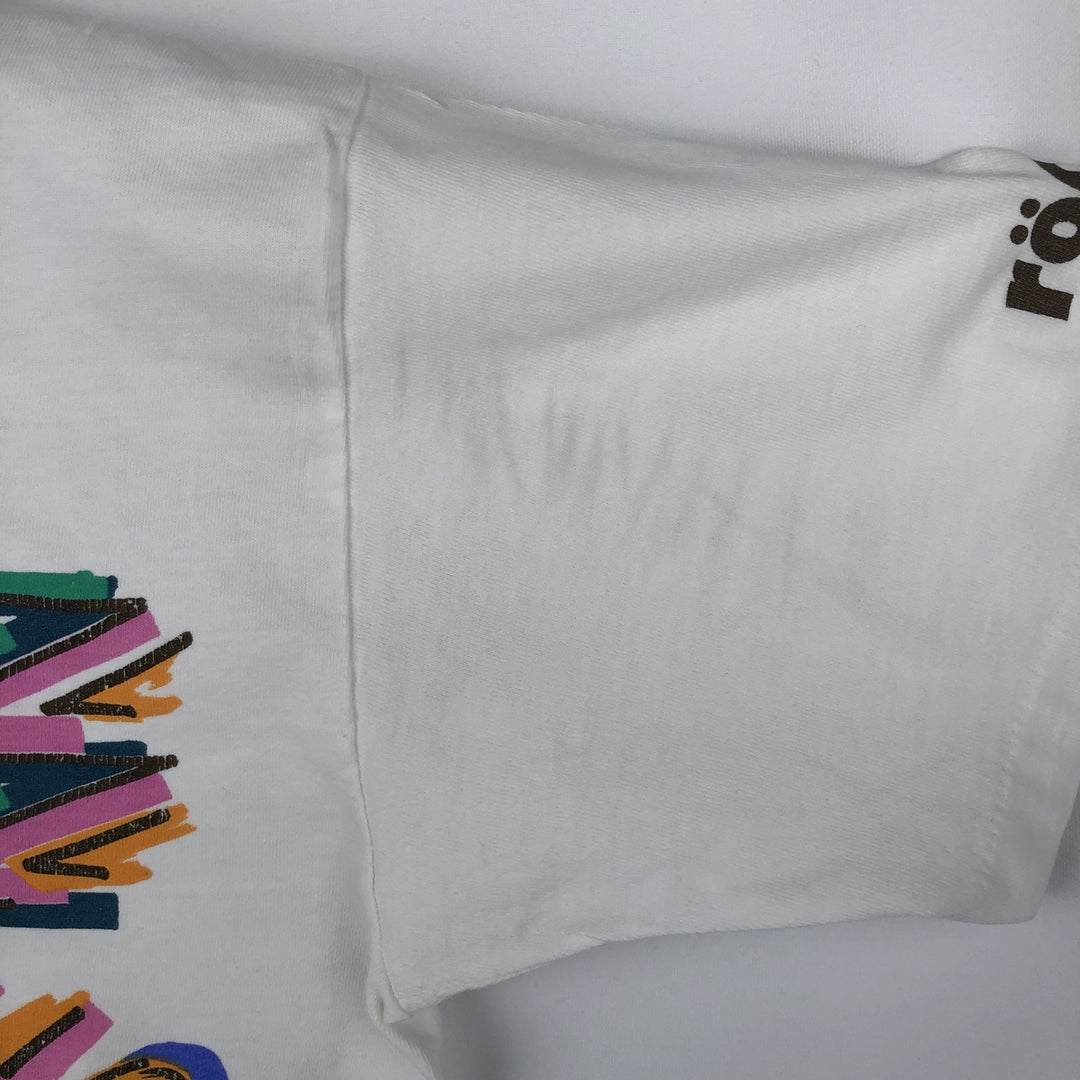 90'S Roche Art T-shirt, Made in USA, Men's Size M (approx.), Vintage cotton white type Vintage Second Hand