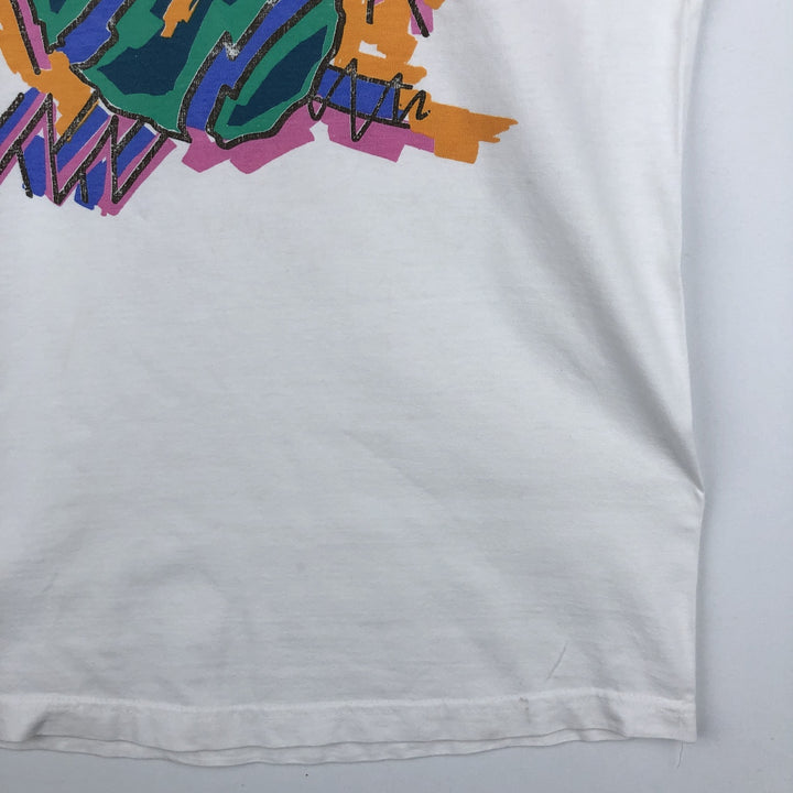 90'S Roche Art T-shirt, Made in USA, Men's Size M (approx.), Vintage cotton white type Vintage Second Hand