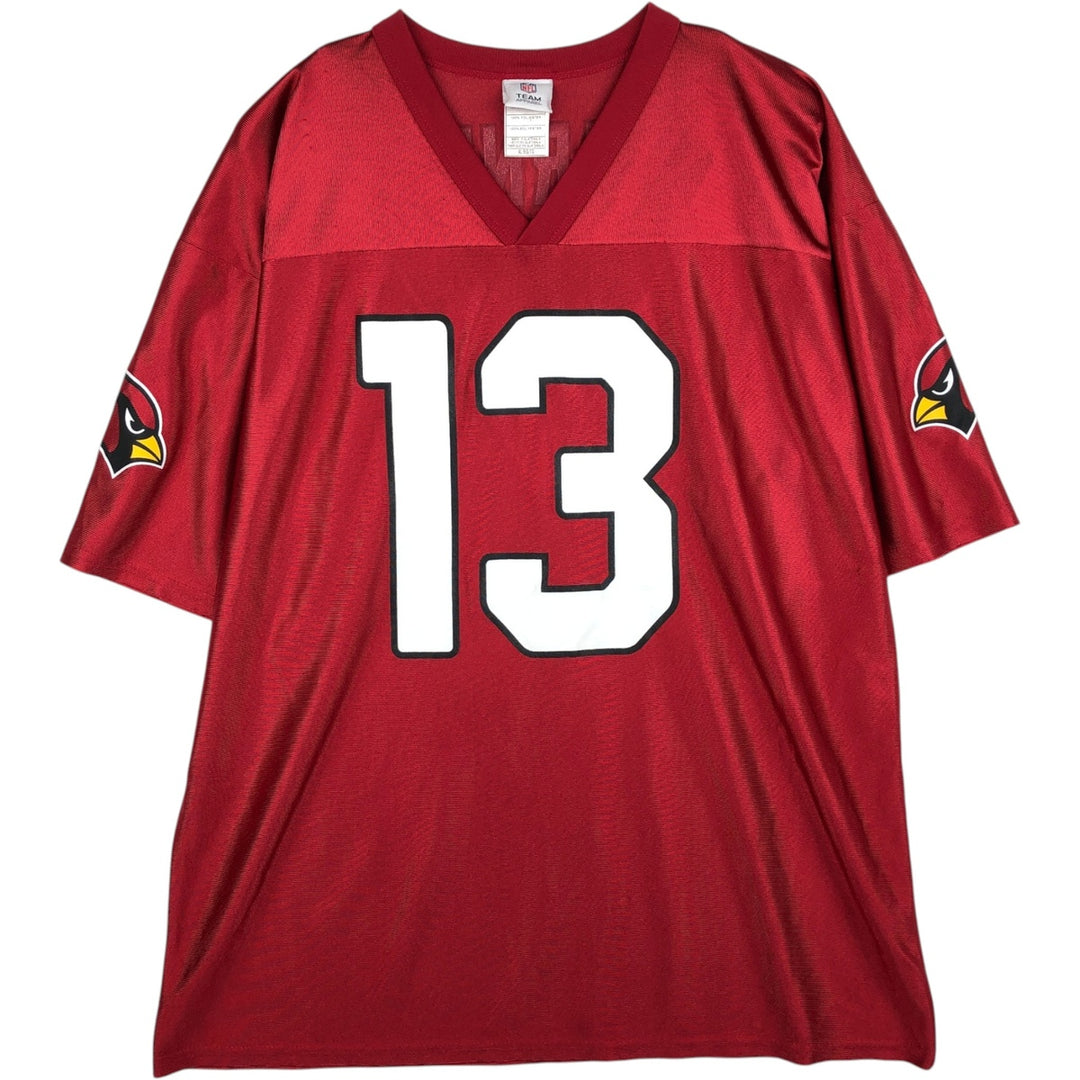 NFL Arizona Cardinals V-neck Game Shirt Football Shirt (Men's Size XL) polyester red type Vintage Second Hand
