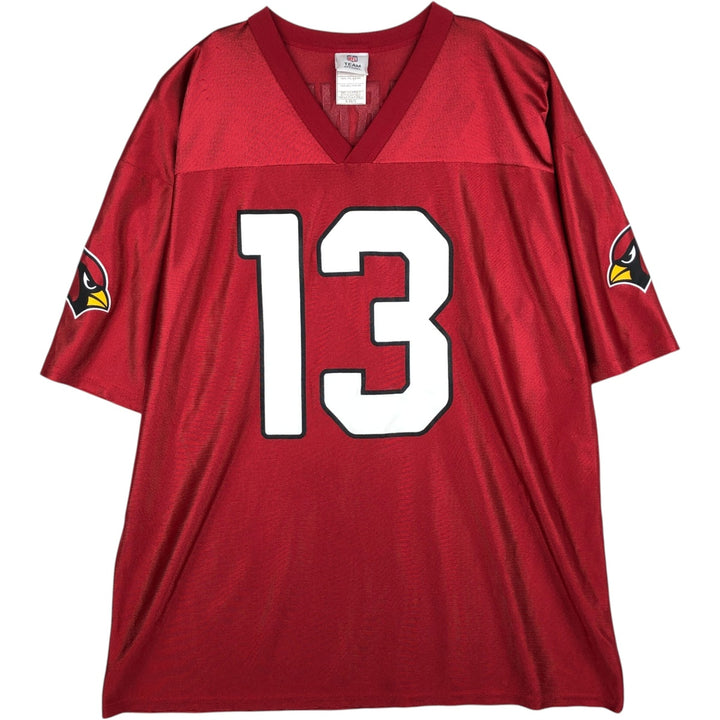 NFL Arizona Cardinals V-neck Game Shirt Football Shirt (Men's Size XL) polyester red type Vintage Second Hand