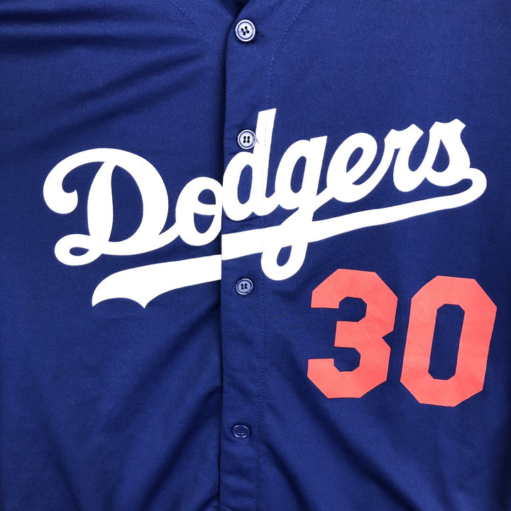 MLB LOS ANGELES DODGERS Game Shirt Baseball Shirt Men's Size XL (approx.) unclear blue type Vintage Second Hand