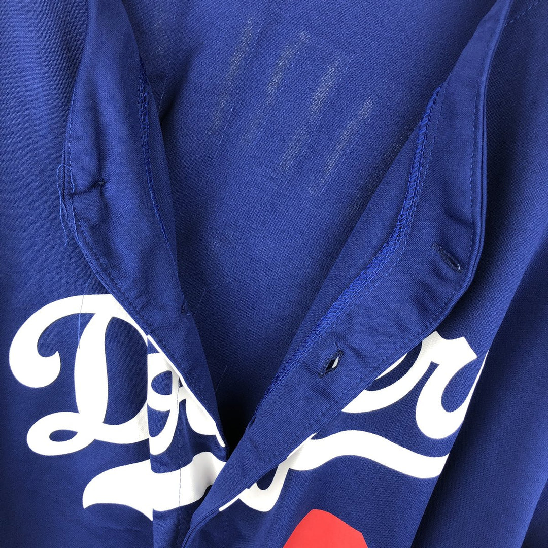 MLB LOS ANGELES DODGERS Game Shirt Baseball Shirt Men's Size XL (approx.) unclear blue type Vintage Second Hand